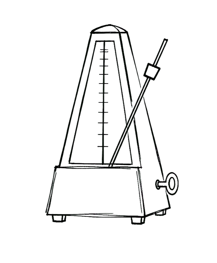 Hand-drawn metronome